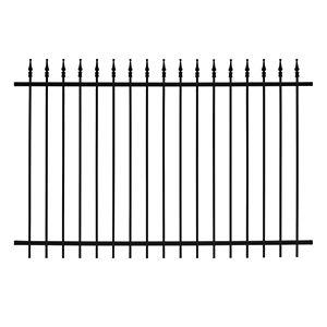 Metalist Fence Spear Point Finial 4" Spindle Spacing - 6'W X 48"H